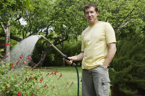 Professional lawn mowing equipment